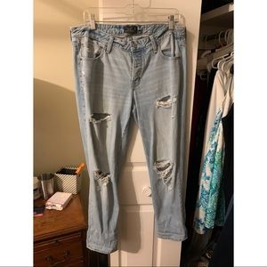 Ripped boyfriend jeans